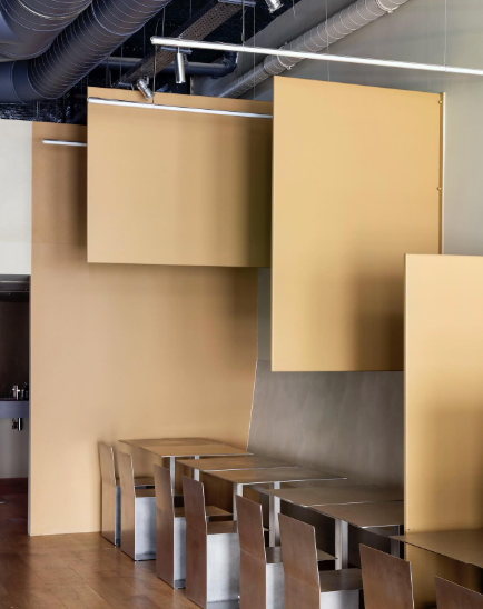 Salle restaurant Elbi Paris 10ème - décor contemporain Omar Dhiab