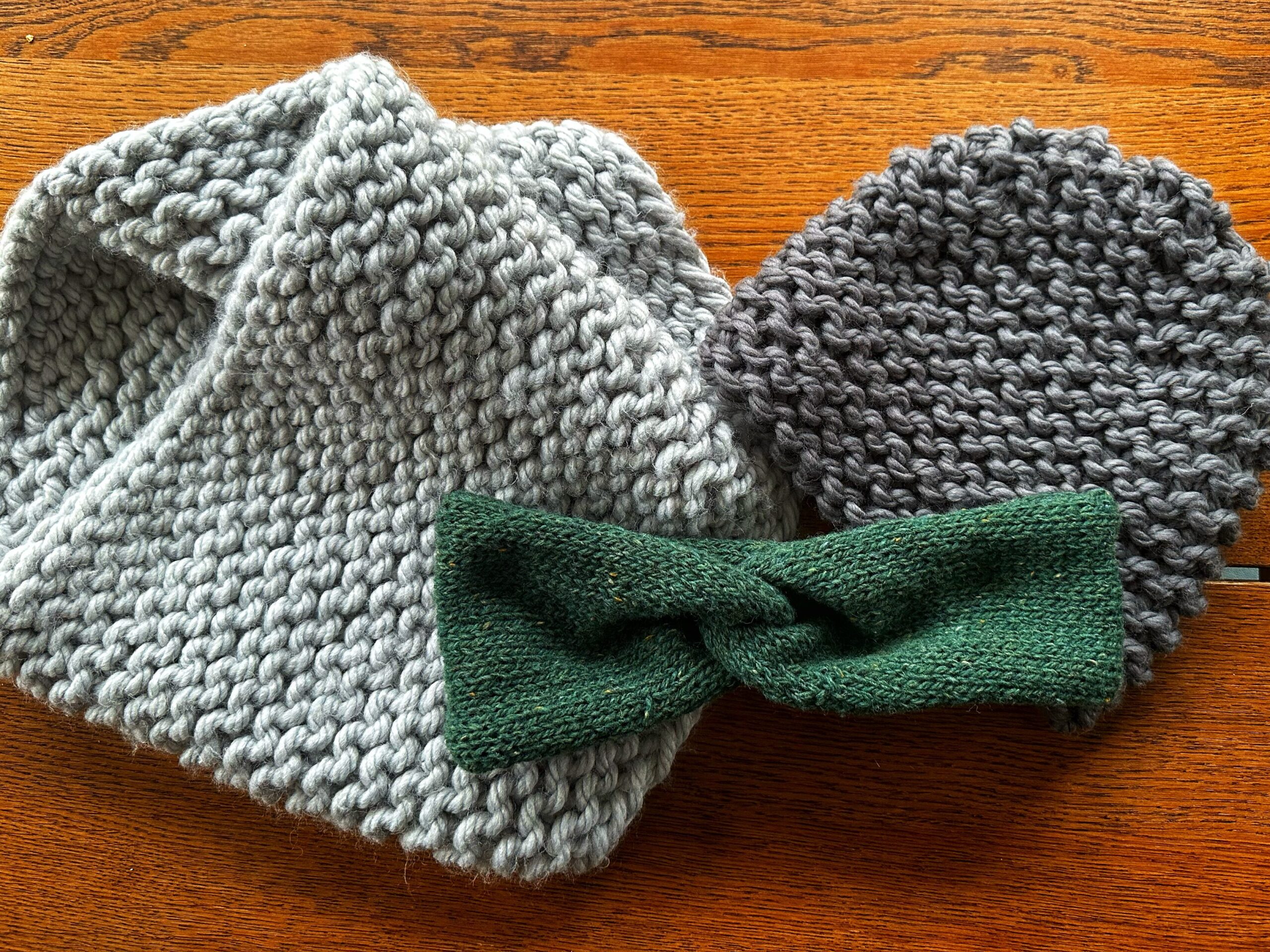 Projets tricot terminés tour de cou bonnet bandeau - Woolschool débutant